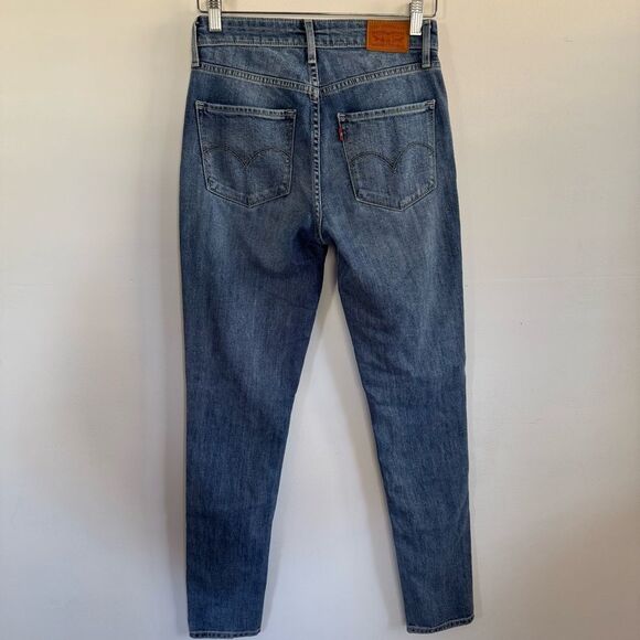 Levi's 721 High Rise Skinny Jeans Blue Denim Womens Size 27 - Picture 8 of 9